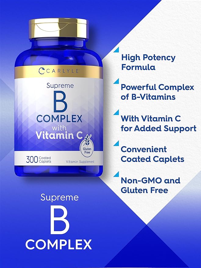 Carlyle Vitamin B Complex plus Vitamin C 300 Caplets