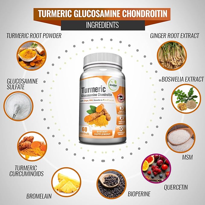 Turmeric Curcumin with Black Pepper 60 Capsules (1 Bottle)