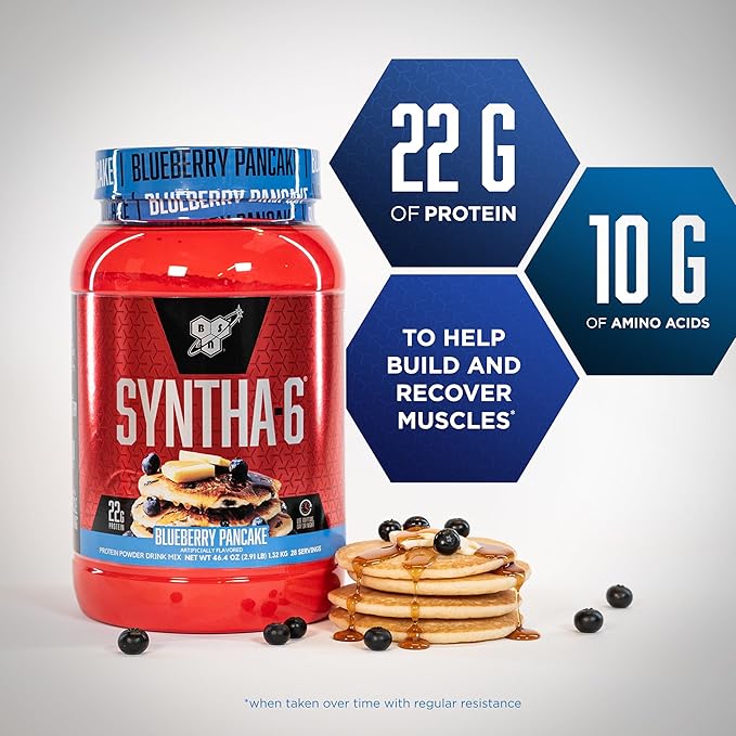 BSN SYNTHA-6 Whey Protein Powder, Milk 28 Servings