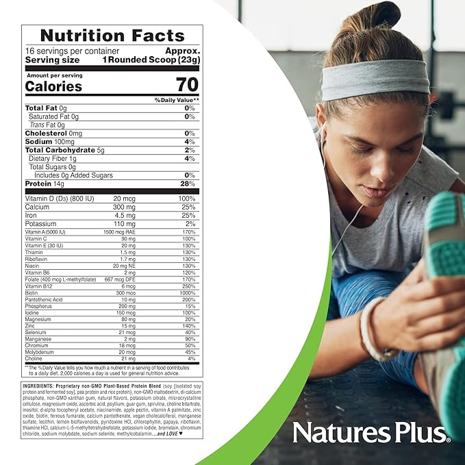 Natures Plus SPIRU-TEIN Simply Natural, Original Vanilla 0.81 lb 16 Total