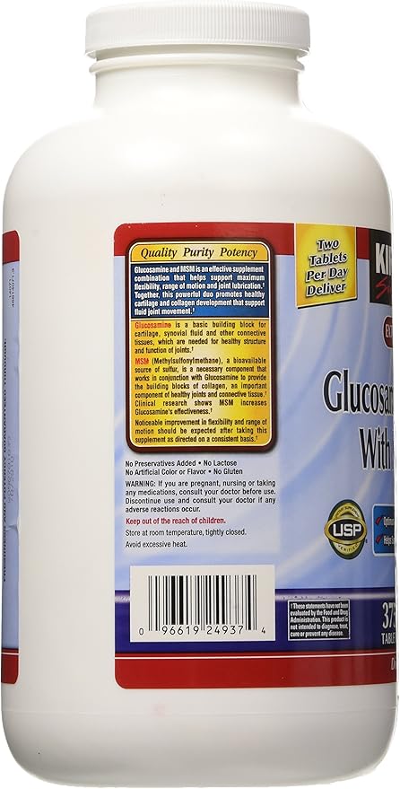 Kirkland Signature Glucosamine with MSM, 375 (2 Pack)