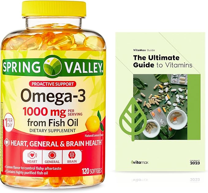 Spring Valley Omega-3 from Fish Oil 1000 mg, 120 Count (2 Items)