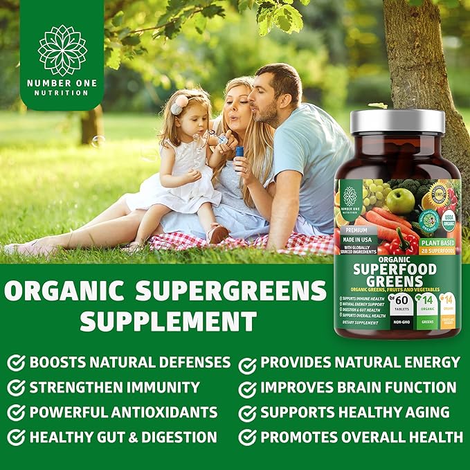 N1N Premium Organic Superfood Greens [28 60 Ct