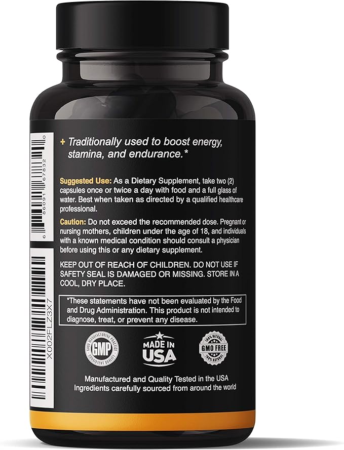Natgrown Organic Maca Root Powder Capsules 1500 mg