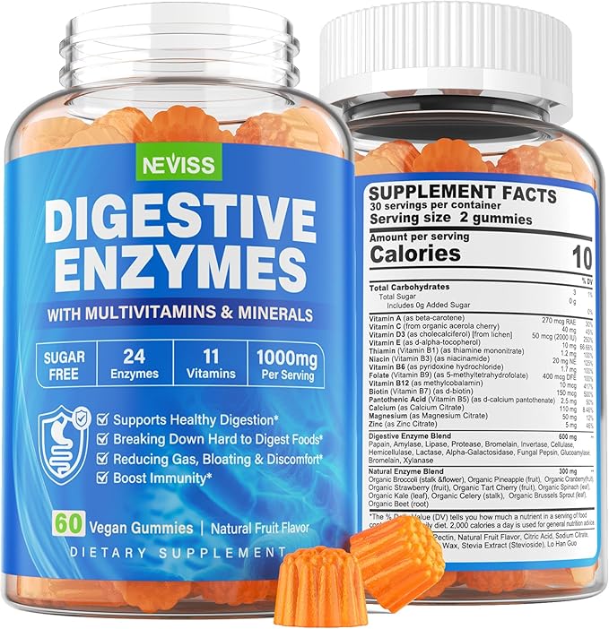 1Pack Digestive Enzymes Supplement Gummies 24 Most