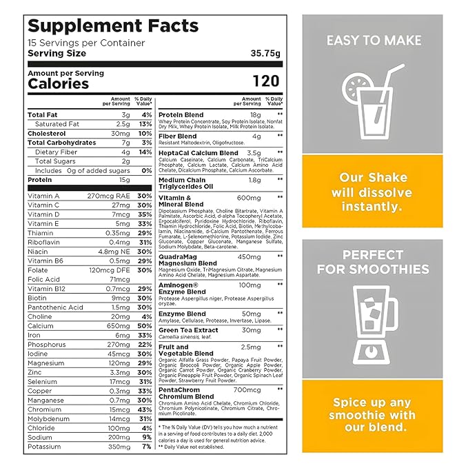 HARMONIFY Meal Replacement Shake for Women 15g Plant 16,9 Oz