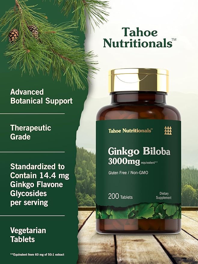 Carlyle Ginkgo Biloba 3000mg Per 200 Tablets