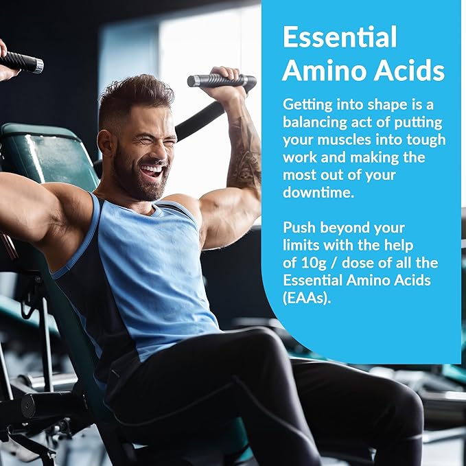 Granite 10g Essential Amino Acids Powder | Muscle Recovery Supplement for Muscle Growth | 7g BCAA Powder with Electrolytes | 30 Servings | Fruit Punch Flavor | Soy & Gluten Free | Made in USA