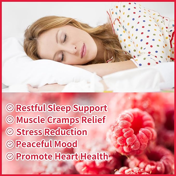90 CT Magnesium Glycinate Gummies 1000mg B6, CoQ10 CoQ10 for 90 Raspberry