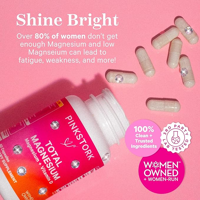 Pink Stork Magnesium Supplement for Women 60 capsules