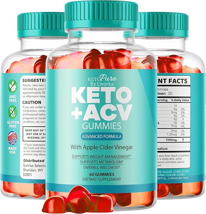 (2 Pack) Keto Pure ACV Gummies, Keto Pure Gummies, 120 Gummies for 2 Months