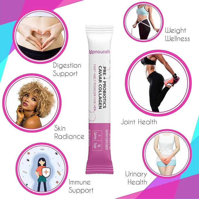 UpNourish Prebiotics, Probiotics and Caviar Colalgen 30 Fast-melt