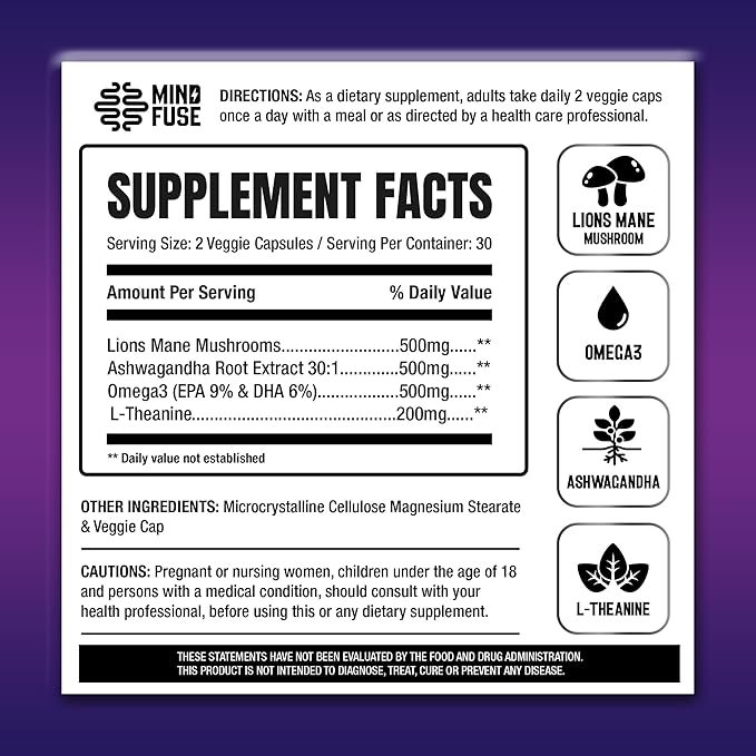 Nootropics Memory Boost Supplement (60 Capsules) 3, L-Theanine