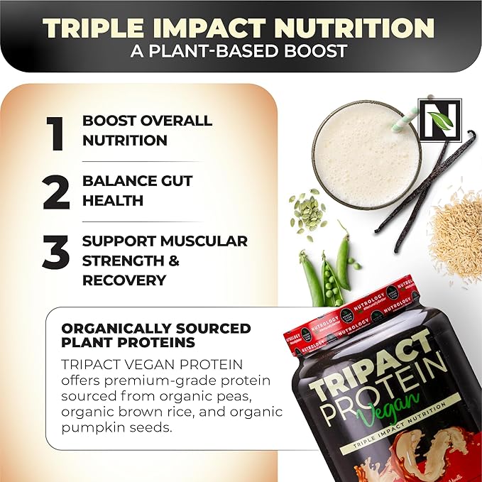 TRIPACT Vegan Protein Powder, for Vegan 20 Servings