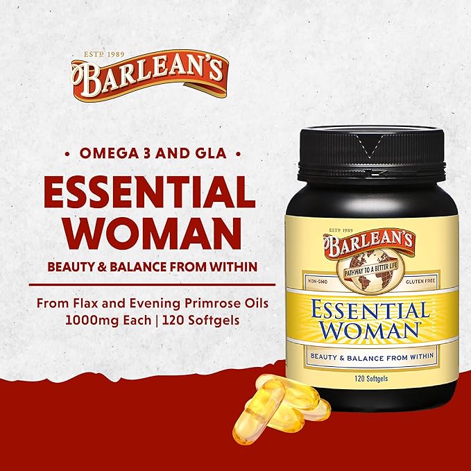 Barlean's Essential Woman Capsules, Hormonal Balance 3 6 6 9 9 and 120 Count