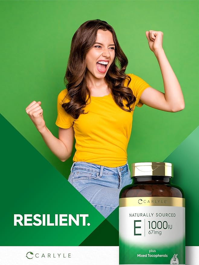 Carlyle Vitamin E Plus Mixed Tocopherols 1000 IU (671mg) | 120 Softgels