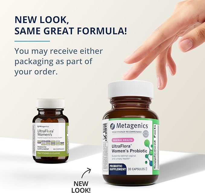 Metagenics UltraFlora Women's Probiotics for Vaginal Health GR-1 reuteri RC-14 - 30 Count