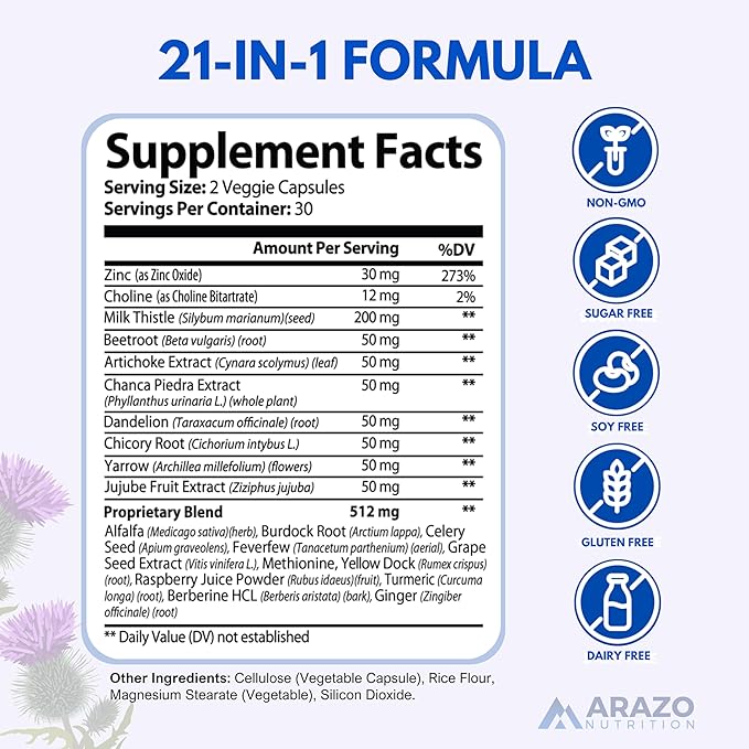 Arazo Nutrition Liver Cleanse Detox &