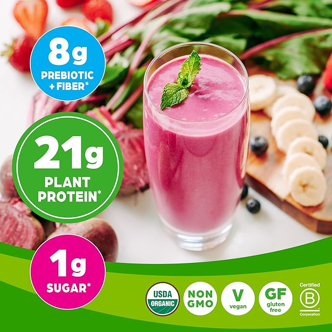 Orgain Organic Vegan Protein + 50 21g Plant 8g Prebiotic 1.12 lb