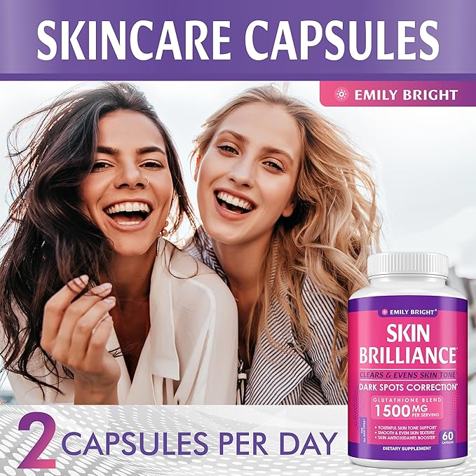 Glutathione Capsules - 1,500mcg Glutathione Supplement 60 Capsules