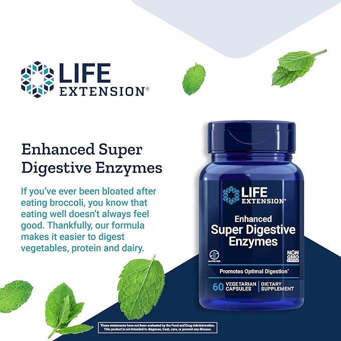 Life Extension Enhanced Super Digestive Enzymes 60 Capsules