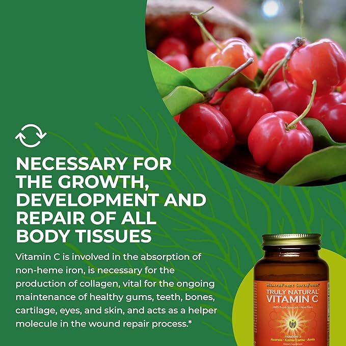 HEALTHFORCE SUPERFOODS Truly Natural Vitamin C 180 Grams, 30 Servings