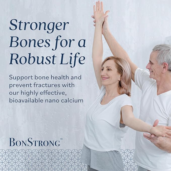 BonStrong- Nano Calcium Supplement Capsules with MSM 3x 120 Capules for Bone Density, Bone and Joint Health, Nano Nutrients Bone Renewal, Bone Boost Vitamin Bone Health, Bone Supplements - Made in USA