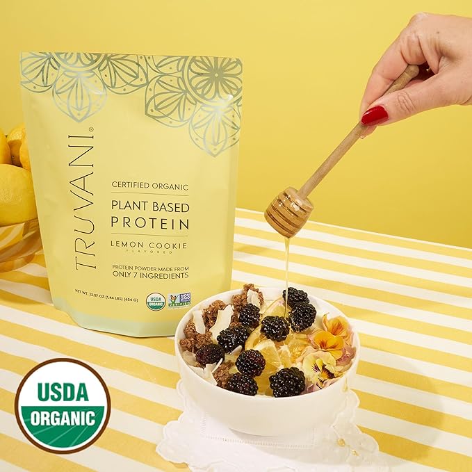 Truvani Vegan Pea Protein Powder 20g Organic 20 Servings