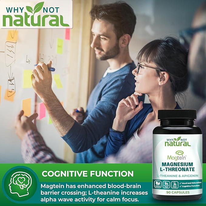Magnesium L-Threonate Complex with Apigenin and 90 Capsules,