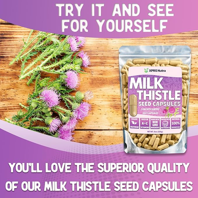 Milk Thistle Seed Capsules 360 Count (6 Month