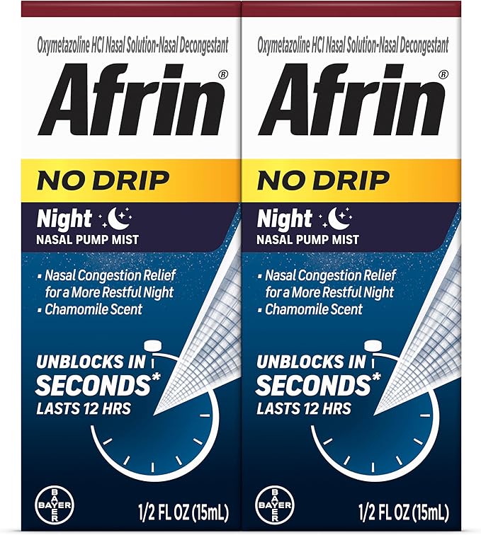 AFRIN No Drip Night Pump Nasal Mist 0.5 Fl 1)