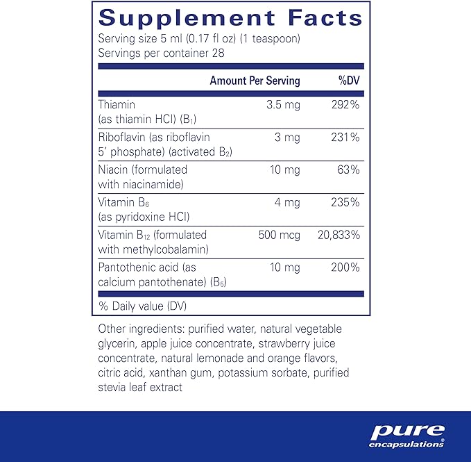 Pure Encapsulations B-Complex Liquid 4.73 oz (140 mL)