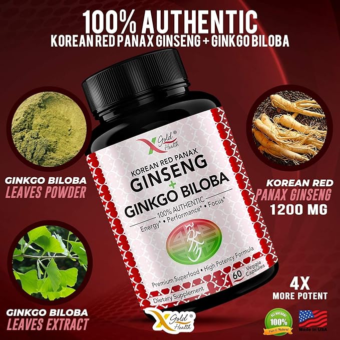 Korean Red Panax Ginseng 1200mg +