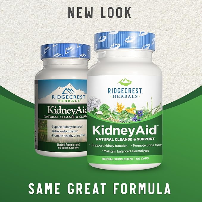 Ridgecrest KidneyAid, Herbal Cleanse and Support 60 Vegan