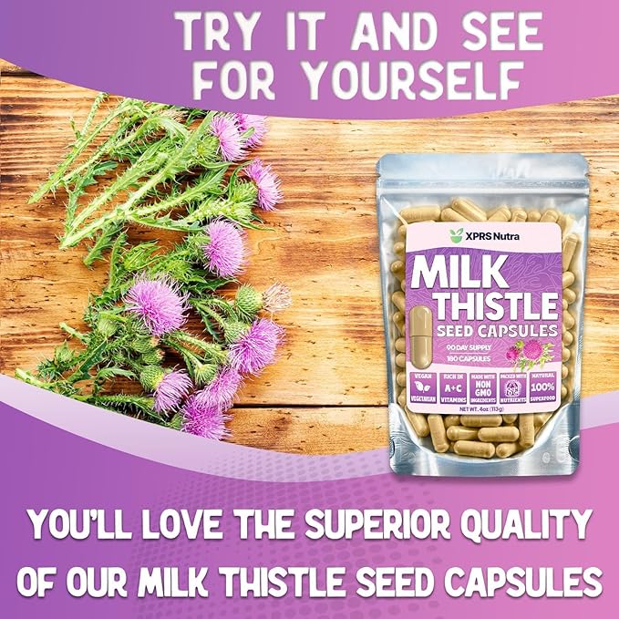 Milk Thistle Seed Capsules 180 Count (3 Month