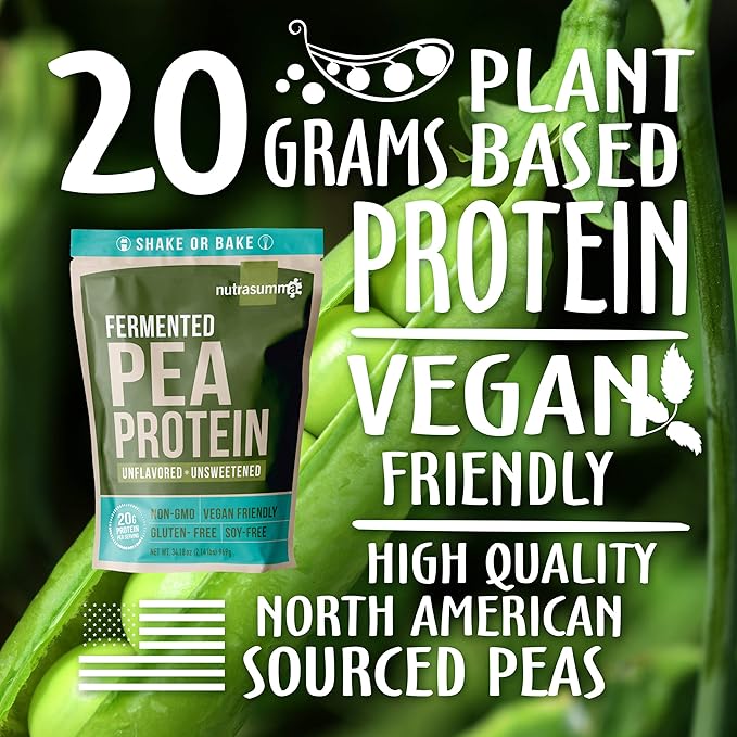 100% Plant Based Fermented Pea Protein 2.14lbs -
