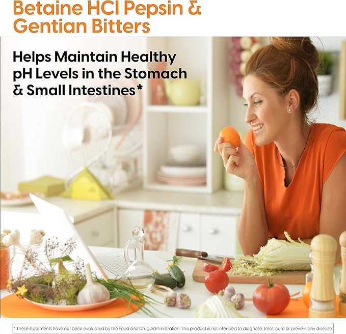Doctor's Best Betaine HCI Pepsin & 120 Caps,