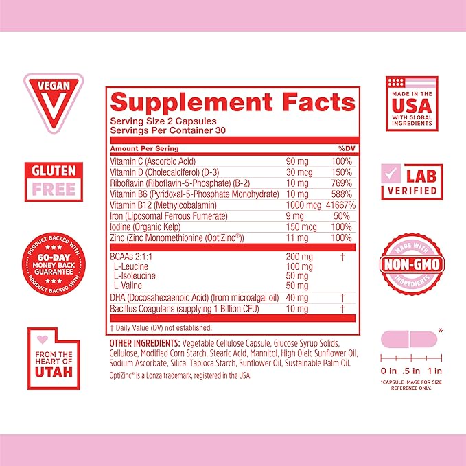 Zhou Vegan Essentials Multivitamin Supplement, B 60 Veg