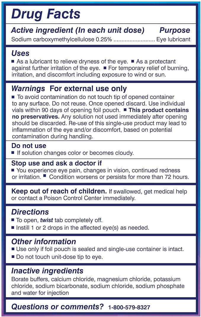 TheraTears Dry Eye Therapy Eye Drops 30 Vials, 2 Pack