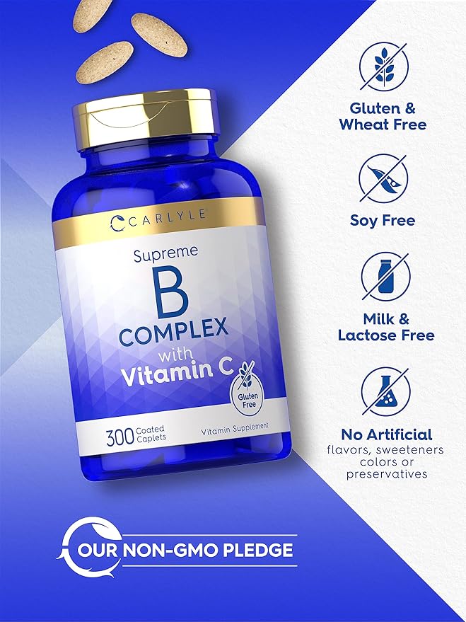 Carlyle Vitamin B Complex plus Vitamin C 300 Caplets