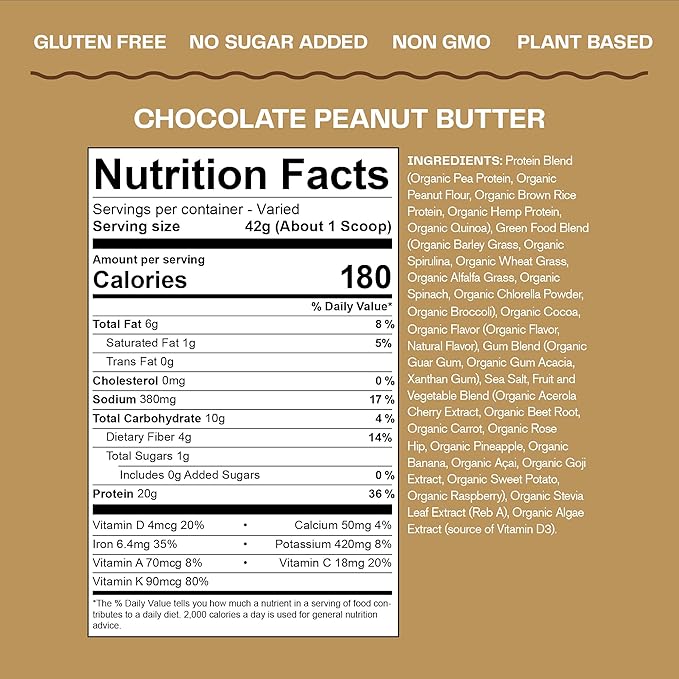 Amazing Grass Organic Plant Protein Blend: 10 Servings, 14.8 Ounce 1)