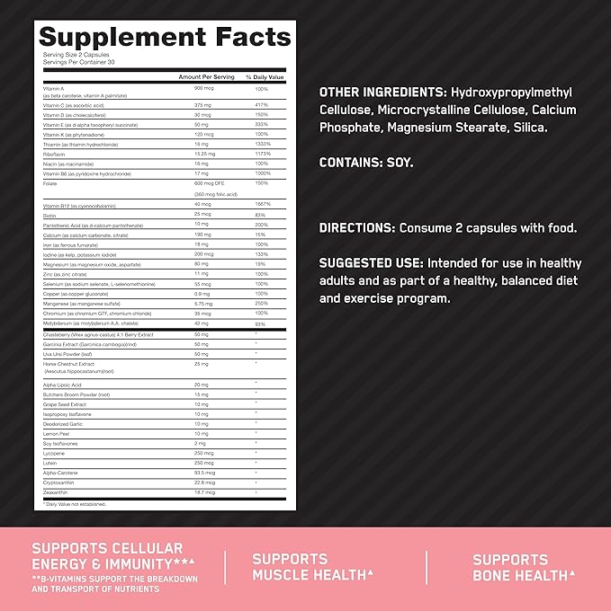 Optimum Nutrition Opti-Women Daily Multivitamin 30 Day 60 Count,