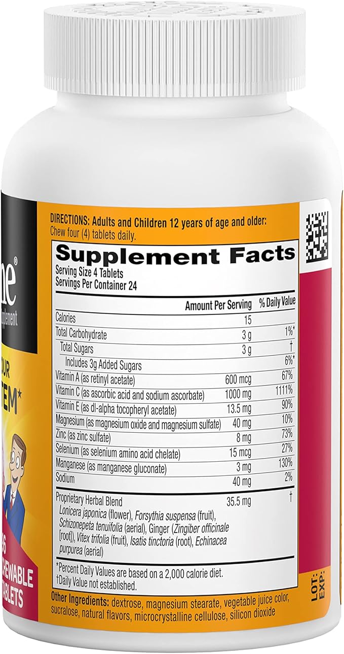 Airborne 1000mg Vitamin C Chewable Tablets 96 Chewable