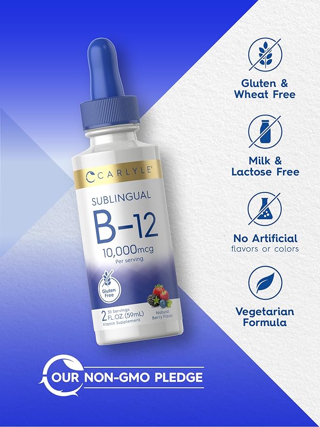 Carlyle Vitamin B12 Sublingual 10,000mcg | 2 fl