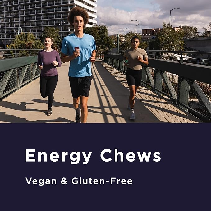 GU Energy Chews, Rainbox Mix Energy Gummies with Electrolytes, Vegan, Gluten-Free, Kosher, Caffeine Free, and Dairy-Free On-The-Go Energy for Any Workout, 12 Bags (24 Servings Total)