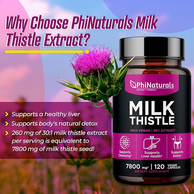 Milk Thistle 150mg Capsules – [120 30:1 Silymarin 4500 mg) 30X Extract