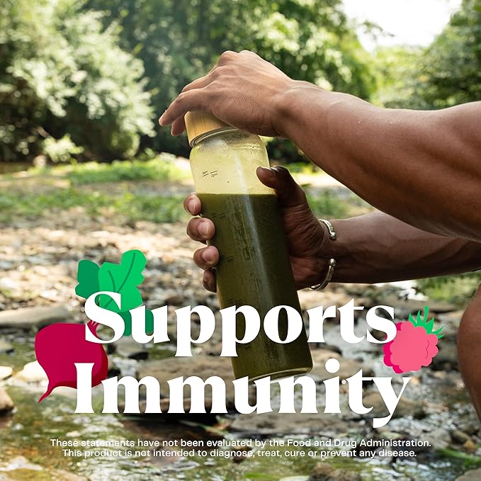 Amazing Grass Greens Superfood Powder: Greens Powder with Digestive Enzymes & Probiotics, Organic Spirulina, Chlorella, and Beet Root Powder, Berry, 100 Servings