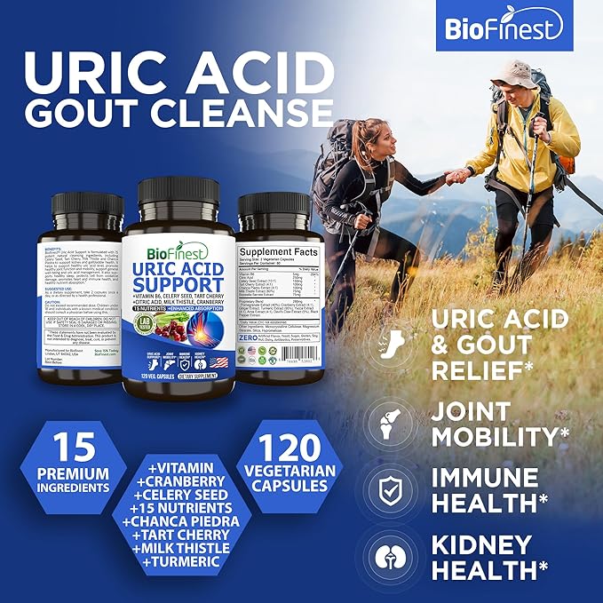Uric Acid Support Supplement 15 Nutrients (120s)