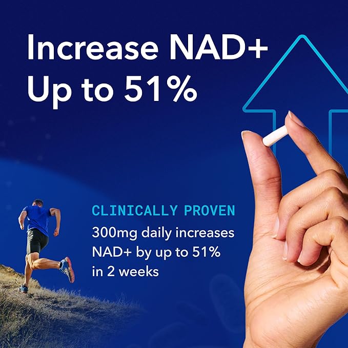 TRU NIAGEN Patented NAD Supplement for Anti Aging and Cell Regeneration, 300 mg Niagen, 30 Servings | Supports Cellular Energy, Brain, Muscle | Nicotinamide Riboside (NR) Take 1 Daily | 1 Bottle