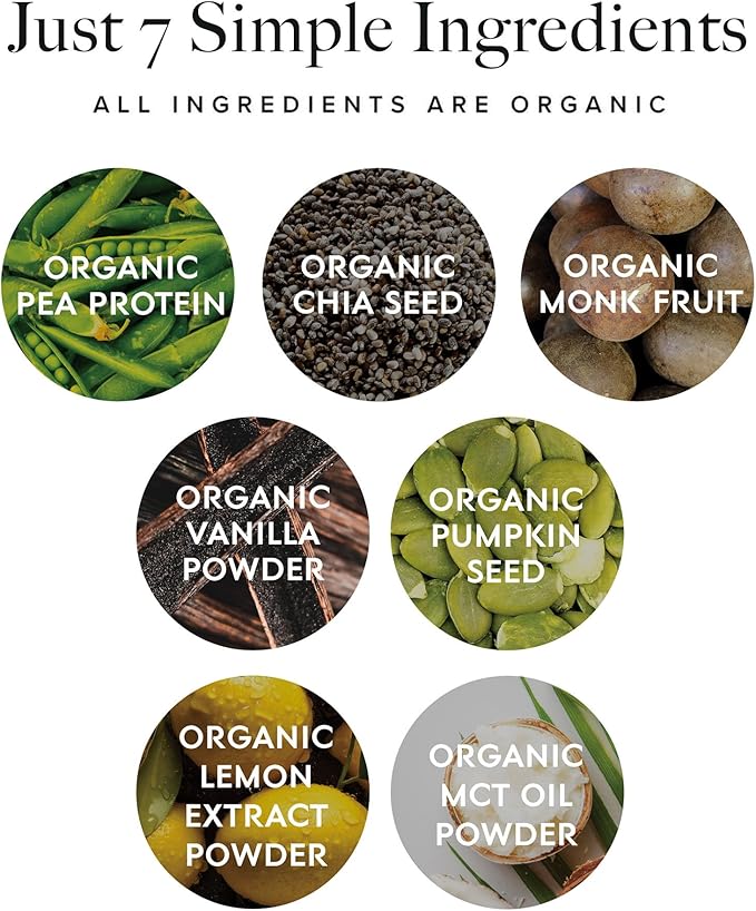 Truvani Vegan Pea Protein Powder 20g Organic 20 Servings
